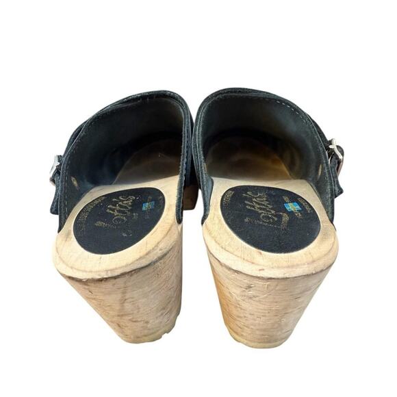 Lotta's from Stockholm High Heel Classic Wood Clog Black Women size 41 US 9.5 - Picture 6 of 8